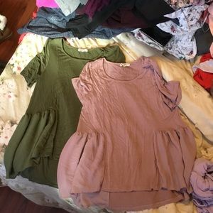 Olive and purple top